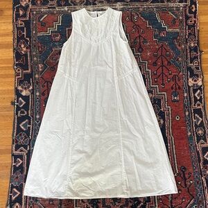 Zara Embroidered cotton maxi sleep dress